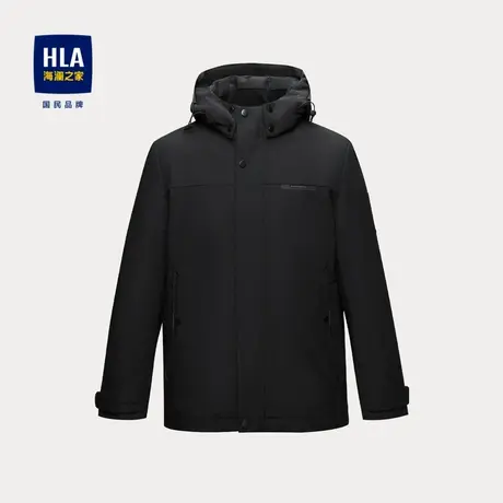 HLA/海澜之家可脱卸叠穿羽绒服23秋冬新款挺括保暖纯色鸭绒外套男商品大图