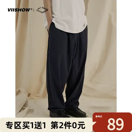 VIISHOW休闲裤男士潮牌春季新款日系宽松机能工装裤舒适直筒裤子商品大图