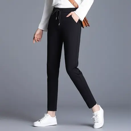 裤子女春秋2025新款女裤九分百搭休闲运动裤秋季直筒宽松哈伦长裤商品大图