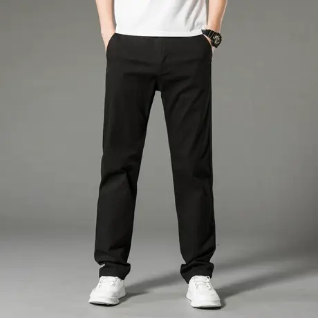 春季大号弹力直筒宽松男士裤子休闲裤男胖人肥佬男加肥加大码高腰图片