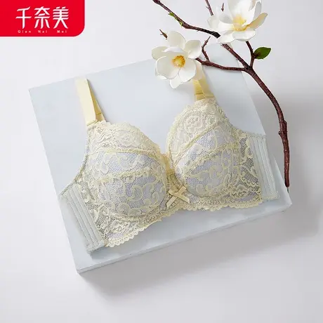 千奈美内衣女显胸小大码薄款大胸显小全罩杯有钢圈上托防下垂文胸商品大图