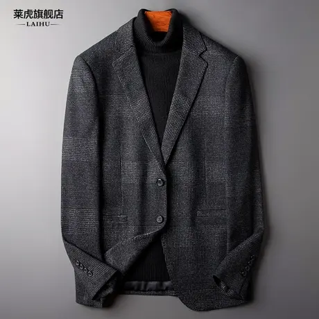 秋季新款休闲西装外套男上衣修身潮流商务百搭单件韩版男士小西服商品大图