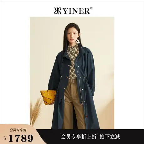YINER音儿女装秋季流行风衣小个子气质女神范外套商品大图
