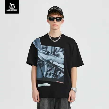 Lilbetter潮牌短袖t恤男美式街头新款体恤休闲夏装上衣男士半袖LB商品大图