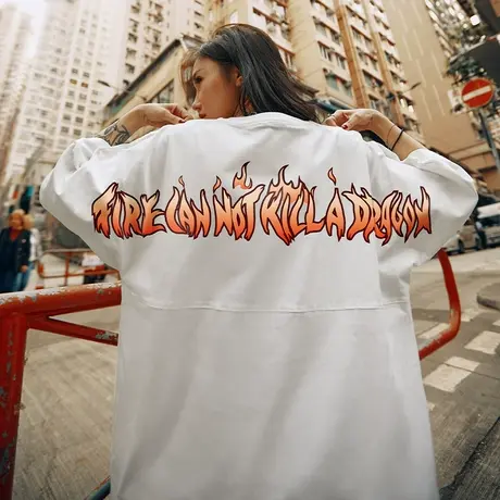 Nuthink欧美潮流小众设计短袖T恤男oversize潮牌半截袖上衣夏季潮商品大图