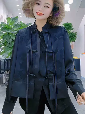 2024新款国风马夹薄款春秋网红爆款中式小香国风盘扣洋气女式马甲商品大图