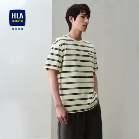 HLA/海澜之家布鲁伊联名系列短袖T恤24春夏新圆领卡通小标短袖男图片