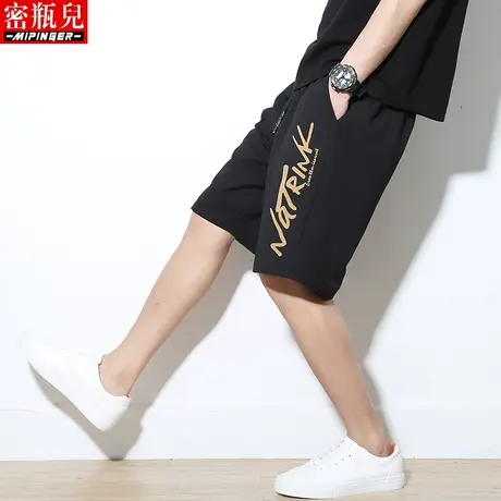 密瓶儿大码短裤男夏季加肥加大宽松裤子胖子男装休闲运动五分裤男商品大图