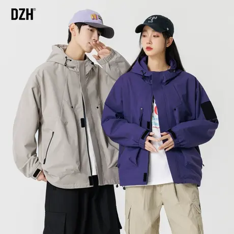 男士户外三防冲锋衣男防风防水2024新款超火情侣外套春秋款登山服商品大图
