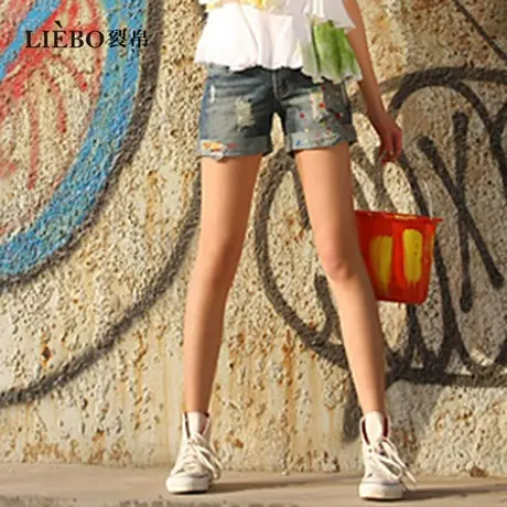 【预】裂帛裤王2.0原创设计复古水洗牛仔短裤女显瘦小个子BM热裤商品大图