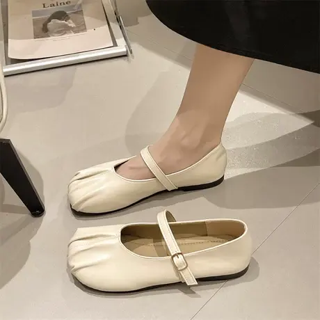 法式平底孕妇鞋女夏季2023新款百搭休闲配裙子软底舒适豆豆鞋单鞋商品大图