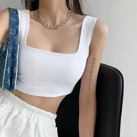 辣妹甜飒风背心吊带女2025年新款夏季修身外穿内搭短款露锁骨上衣商品大图