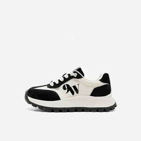 Nine West/玖熙2025春新款运动女鞋圆头绒面织物9W妆点休闲鞋通勤图片
