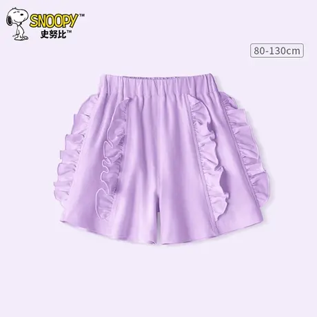 史努比女童短裤婴儿花边裤夏季薄款外穿儿童休闲夏装宝宝裤子透气商品大图