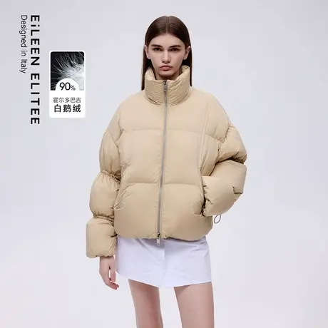 朗姿欧洲EiLEEN ELITEE霍尔多巴吉鹅绒立领羽绒服2025年冬季新款商品大图