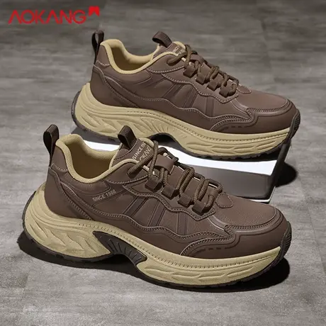 奥康男鞋2025秋季新款厚底增高老爹鞋男百搭休闲运动鞋男款鞋子潮图片