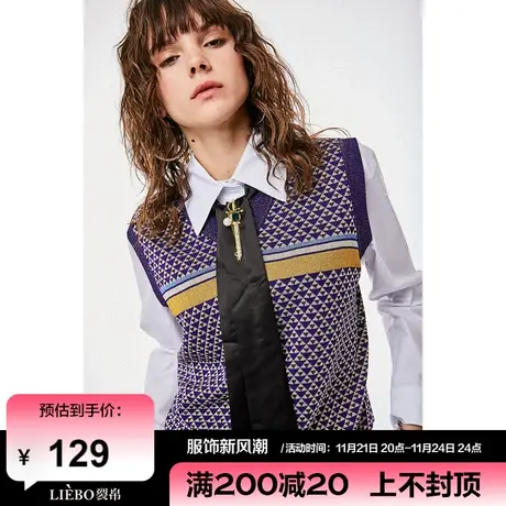 裂帛LIEBOFeng设计师品牌2024年摩登复古风BF风马甲背心女商品大图