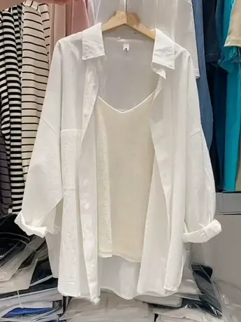 2023春夏款衬衫女法式高级感设计感小众bf风长袖防晒衬衣别致上衣商品大图