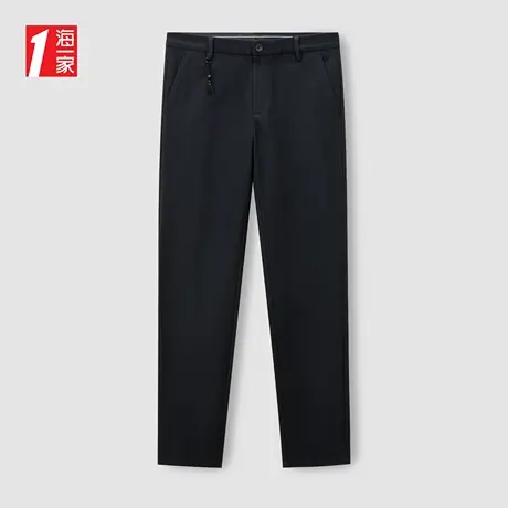 海一家基础简约长裤2023秋季新款舒适中腰直筒男士休闲裤商品大图
