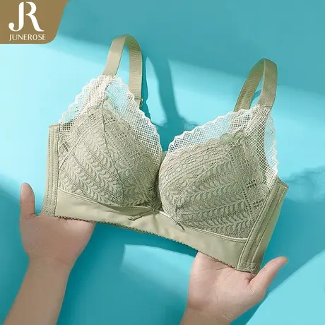 六月玫瑰内衣女小胸聚拢无钢圈收副乳防下垂调整型平胸专用文胸罩商品大图
