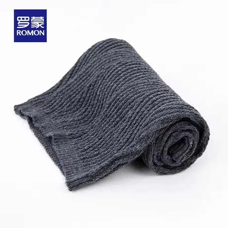 【官方正品】罗蒙2023冬季新款男士围巾保暖时尚韩版潮流羊毛围脖商品大图