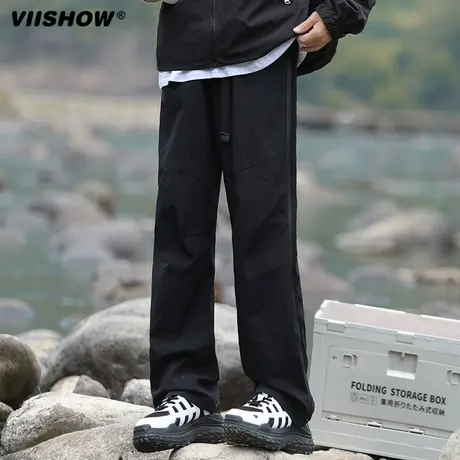 VIISHOW美式冲锋裤男春秋登山裤运动休闲伞兵裤子宽松工装长裤图片