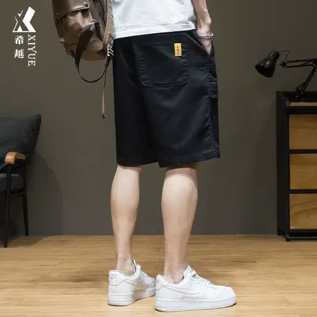 希越高端工装休闲短裤男夏季潮牌大口袋五分裤子薄款宽松大码中裤商品大图
