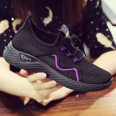 夏季新款运动鞋女休闲跑步鞋透气网鞋韩版中老年网面老人百搭单鞋商品大图