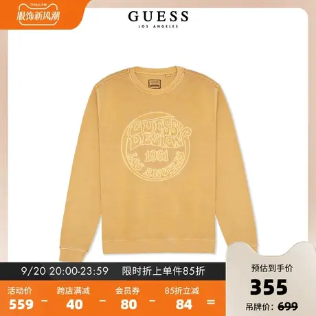 GUESS23 新款男士复古时尚oversize圆领套头运动卫衣-M3BQ31KBY51商品大图
