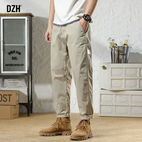 男士直筒休闲裤男春夏款宽松潮男裤子大码男裤2023新款美式工装裤商品大图