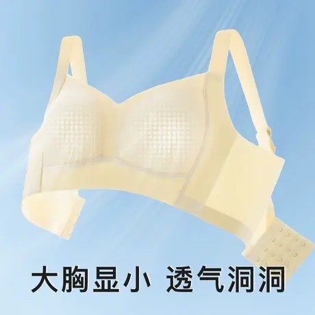 梦芭蒂夏季超薄大胸显小内衣女薄款无痕隐形防下垂收副乳文胸罩商品大图