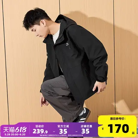 【防水】唐狮春秋季新款外套男连帽休闲冲锋少年上衣春秋休闲外套图片