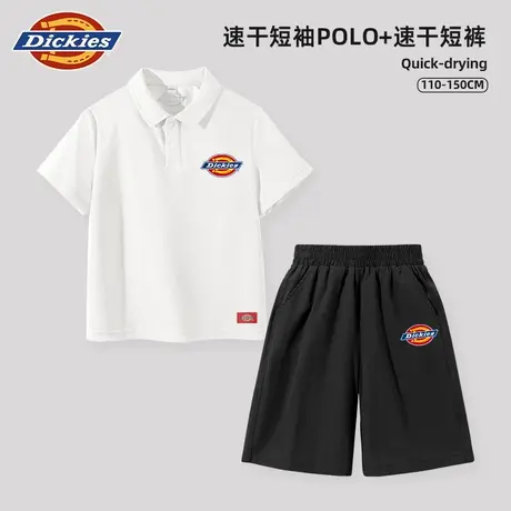 Dickies童装男童夏装套装儿童学院风凉感速干polo衫男孩短袖t恤A商品大图