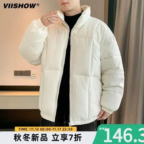 VIISHOW冬季棉袄男款美式生保暖棉衣大码加厚棉服男冬装立领外套商品大图