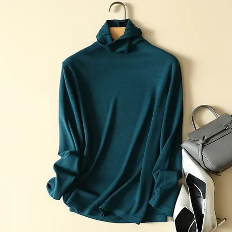 堆堆高领毛衣打底衫女士宽松内搭秋冬2023年新款爆款洋气针织上衣商品大图