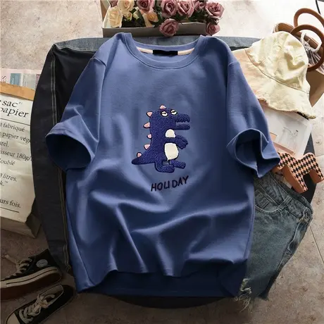 短袖t恤女ins潮网红mschf上衣韩版百搭夏季设计感洋气2024流行女商品大图