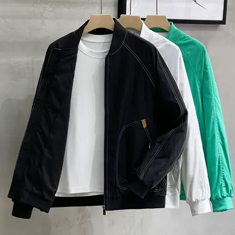 2023新款男士夹克秋冬飞行员棒球服休闲韩版潮流外套春秋款上衣服图片