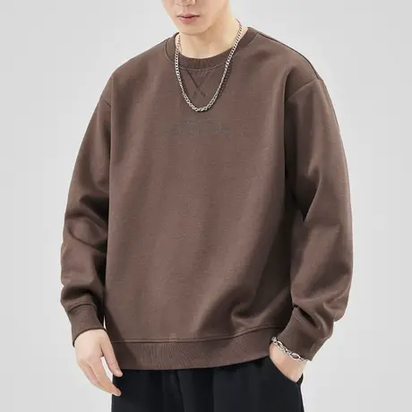 2024新款春季高端印花春装春秋款男士痞帅长袖上衣服春天圆领卫衣商品大图