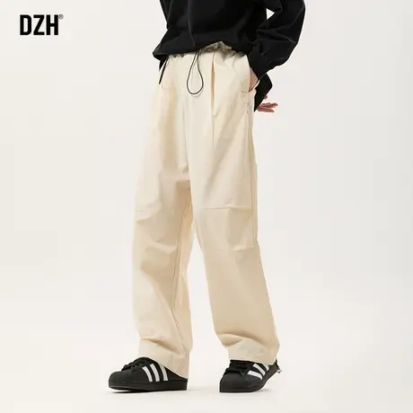 男士美式高街裤子男秋款宽松直筒2023年新款休闲裤长裤工装冲锋裤商品大图
