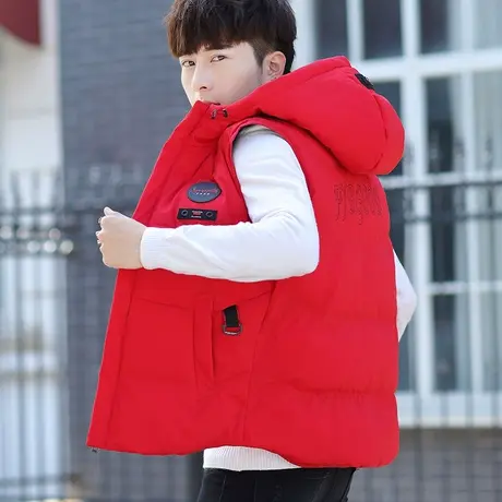 马甲男秋冬季新款潮流羽绒棉服坎肩保暖加厚青少年学生背心外套帅商品大图