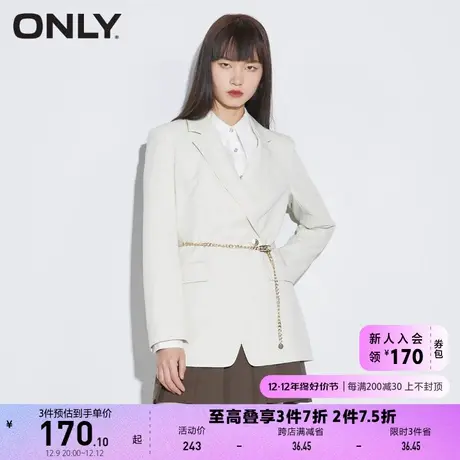 ONLY奥莱夏季时尚通勤风收腰显瘦长袖西服外套女商品大图