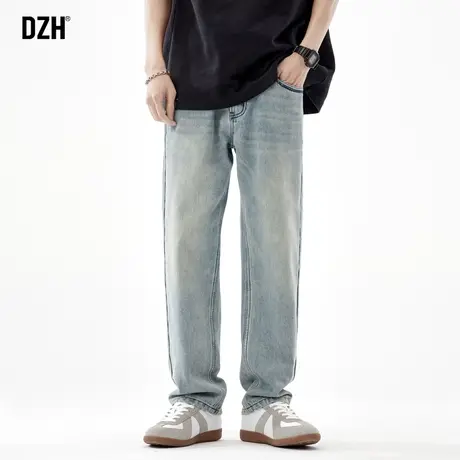 男生大码牛仔裤潮牌男春季男裤2024新款锥形裤美式工装裤休闲长裤图片