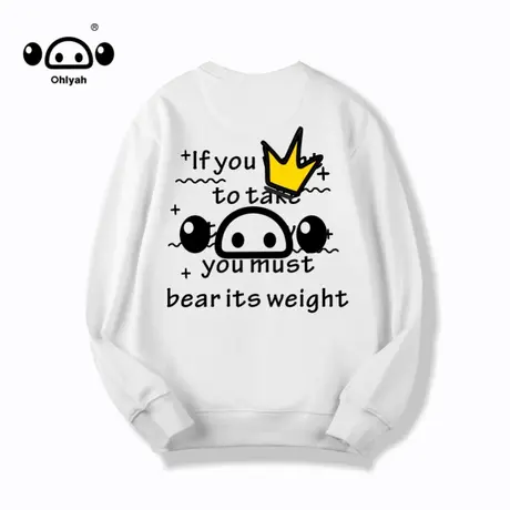 原创小猪卫衣女潮牌国潮原宿风日系简约纯棉女长袖外套定制班服商品大图