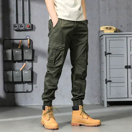 百搭裤子男款工装裤男士夏季薄款长裤夏季潮流男士裤子透气休闲裤商品大图