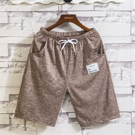 冰丝休闲短裤子男夏季薄款外穿宽松透气中裤韩版潮流男士五分裤商品大图