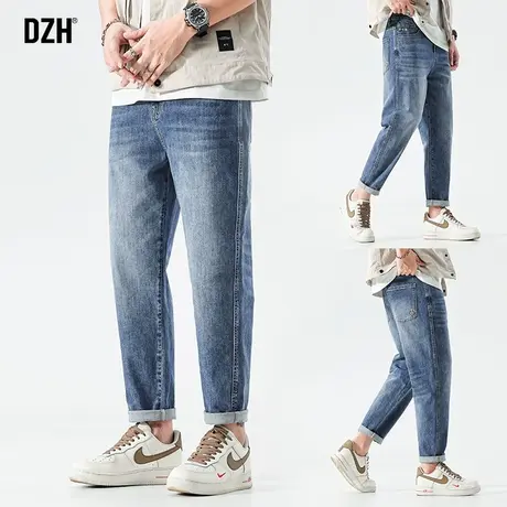 男士休闲牛仔裤男秋季痞帅高级感裤子宽松高街美式潮牌男裤直筒裤商品大图