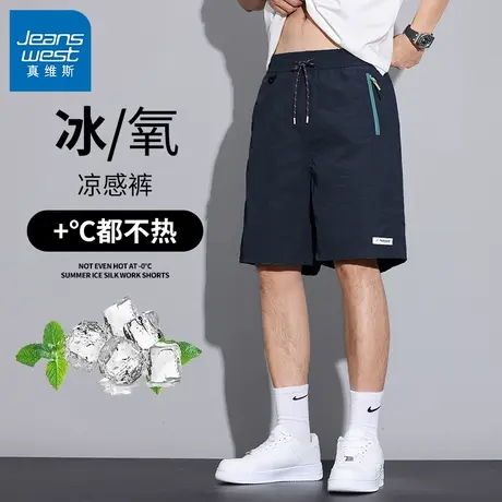 GV真维斯短裤男夏季户外薄款冰丝百搭宽松休闲工装速干五分中裤Z商品大图