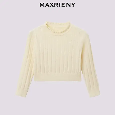 【宫廷巴洛克-商场同款】MAXRIENY复古甜美感套头针织毛衫童装商品大图