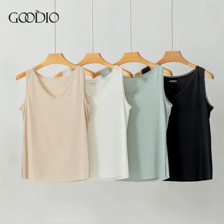 歌帝【直播】莫代尔蚕丝罗纹女背心 GDB7218商品大图