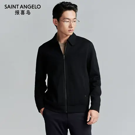 报喜鸟秋季新款商务休闲男士翻领保暖棉服上衣舒适百搭棉衣外套图片